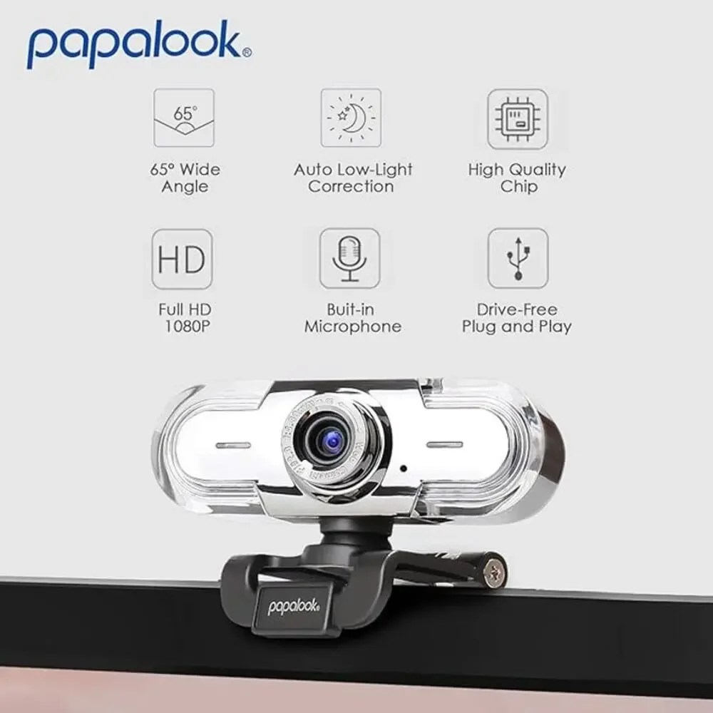 Papalook HD 1080P Webcam NIB
